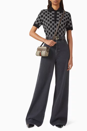 Mini Ophidia GG Supreme Shoulder Bag in Canvas & Leather
