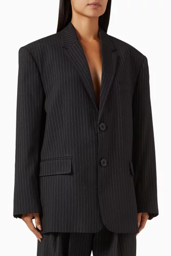Zainab Oversized Blazer in Poly-rayon Blend