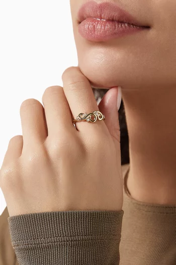 Loop Diamond Ring in 9kt Yellow gold