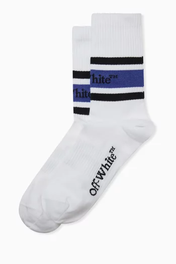 Logo-intarsia Socks in Cotton-blend