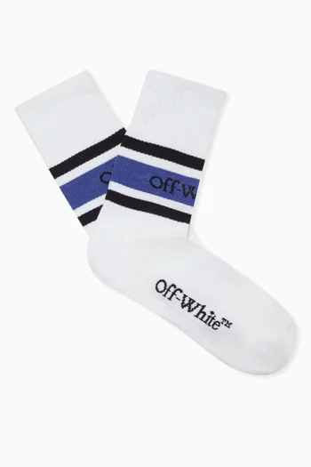 Logo-intarsia Socks in Cotton-blend