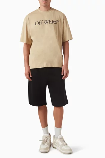 تي شيرت بوكيش سكيت بشعار الماركة بحجم كبير قطن