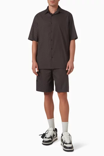 Bowling Shorts in Cotton-blend Jacquard