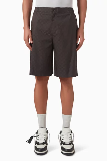 Bowling Shorts in Cotton-blend Jacquard