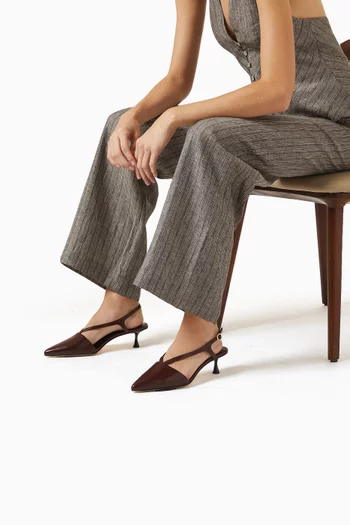 Halo 50 Slingback Pumps in Leather