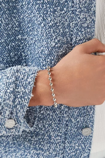 Beaded Bracelet in Sterling Silver
