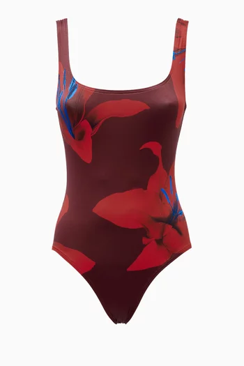 Fire Lily One-piece Swimsuit