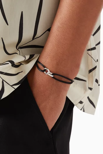 Element Bracelet in Sterling Silver & Silk Cord