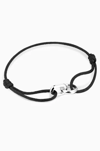 Element Bracelet in Sterling Silver & Silk Cord