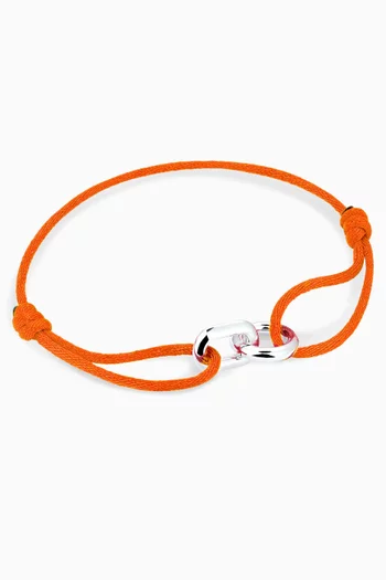 Element Bracelet in Sterling Silver & Silk Cord