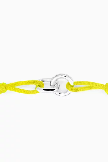 Element Bracelet in Sterling Silver & Silk Cord