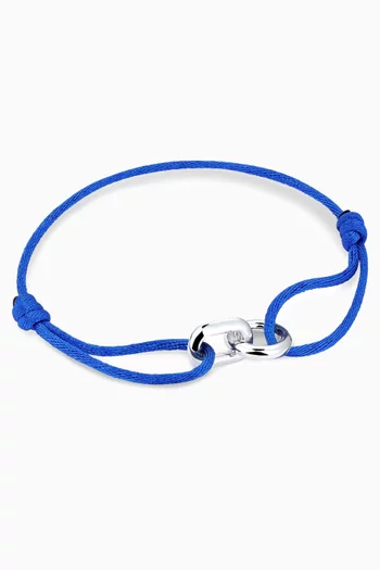 سوار اليمنت فضة إسترلينية وحبل حرير