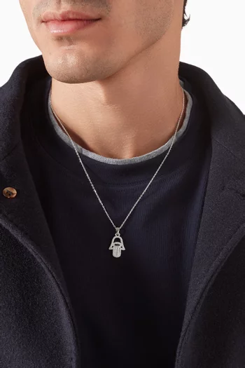 Studded Hamsa Necklace