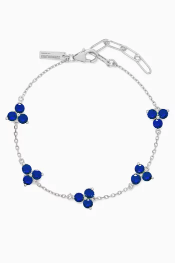 Como Link Sapphire Bracelet in Sterling Silver