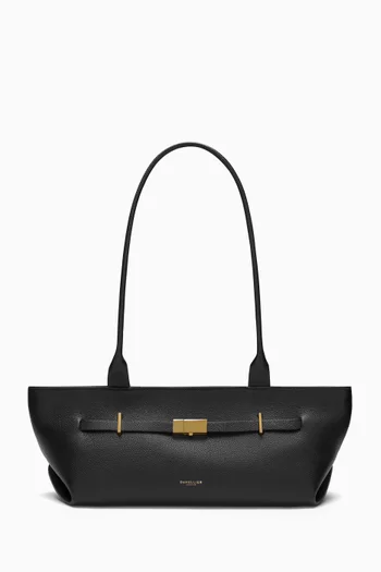 حقيبة كتف ذا نيويورك جلد بارز الملمس