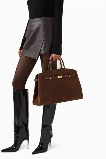 The Hudson Tote Bag in Suede