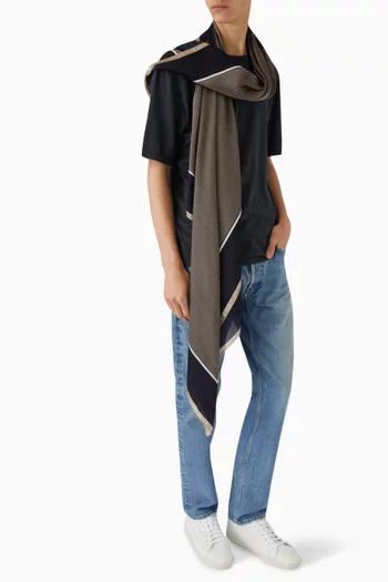 Cassandre Striped Stole in Silk-charmeuse