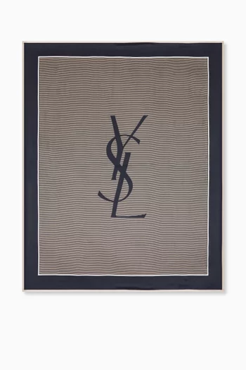 Cassandre Striped Stole in Silk-charmeuse