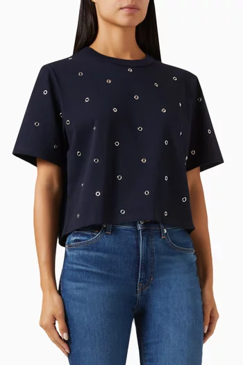 Sebastian Studded T-shirt in Cotton