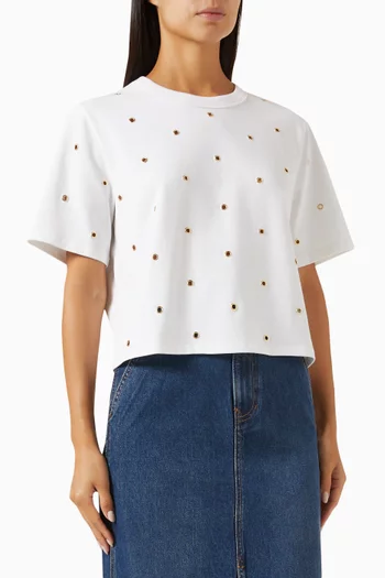 Sebastian Studded T-shirt in Cotton