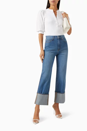 Coralee Puff Sleeve Top in Cotton