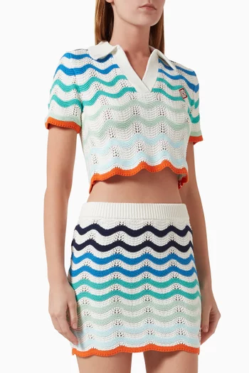 Gradient Wave Top in Crochet