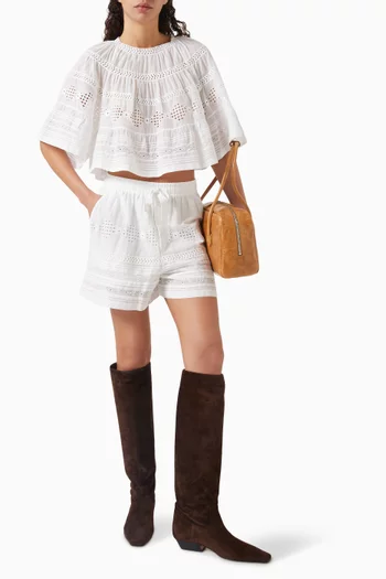 Dilama Crop Top in Cotton-voile