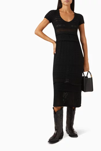 Aurore Crochet Midi Dress