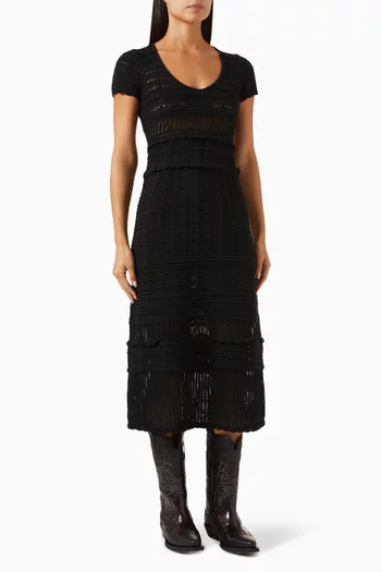 Aurore Crochet Midi Dress