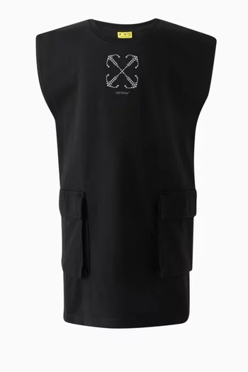 Logo Cargo Dress in Jersey