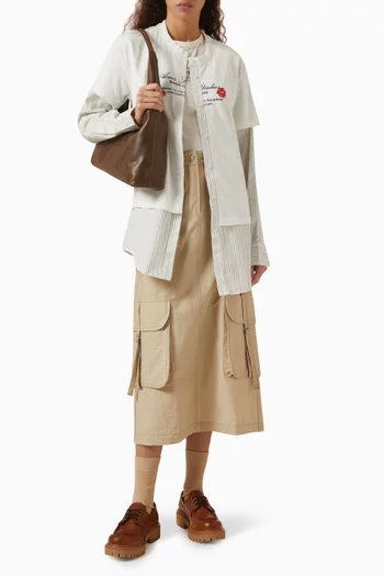 Cargo Maxi Skirt in Organic-cotton