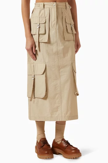 Cargo Maxi Skirt in Organic-cotton