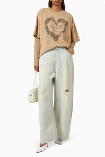 Layered T-shirt in Organic Cotton