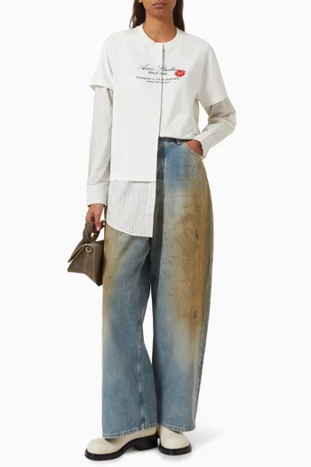 Layered T-shirt in Cotton