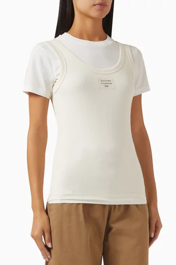 Layered T-shirt in Cotton