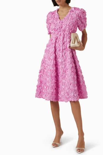 Yasrosiva 3D Midi Dress