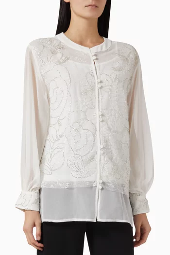 Bead Embroidered Top