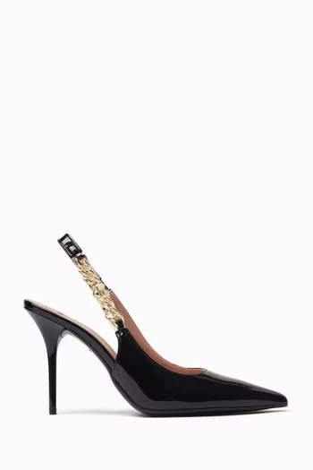 Love Chain 100 Slingback Pumps in Patent Leather