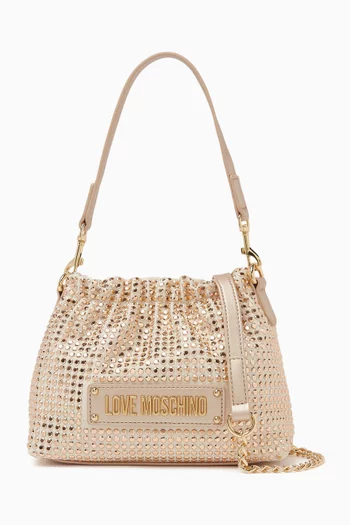 Mini Sparkling Top-handle Bag in Faux Leather