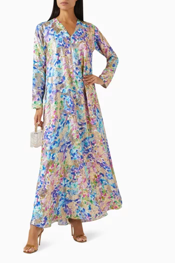 Haya Floral-print Kaftan