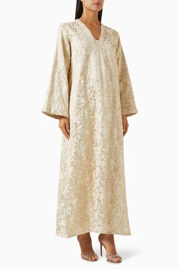 Rosa Jacquard Kaftan