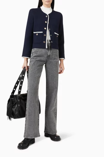 Button-up Jacket in Wool Blend