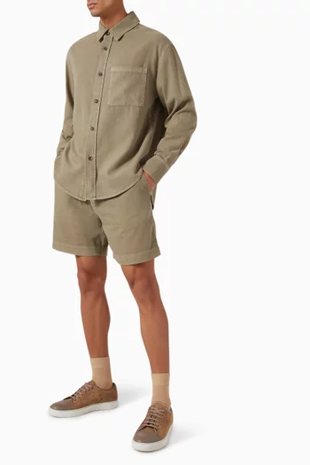 Early Dawn Crop Shorts in Cotton Blend