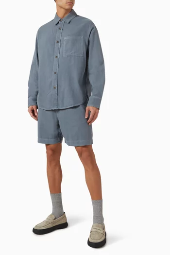 Early Dawn Crop Shorts in Cotton Blend