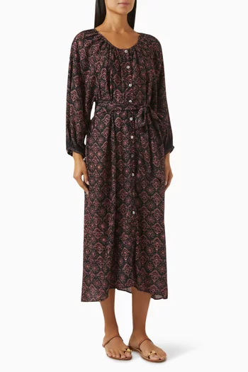 Alex Midi Dress in Cotton