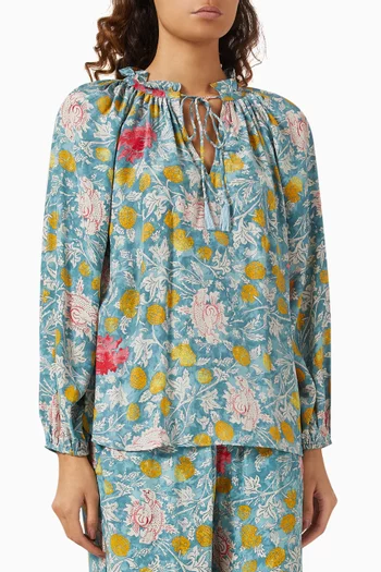 Penny Printed Blouse in Rayon
