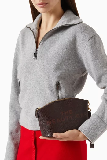 حقيبة مستحضرات تجميل جلد