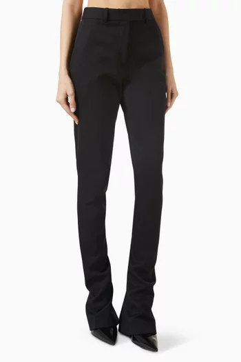 Flared Pants in Virgin Wool