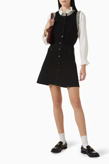 Meryl Embellished Cardigan in Wool-blend