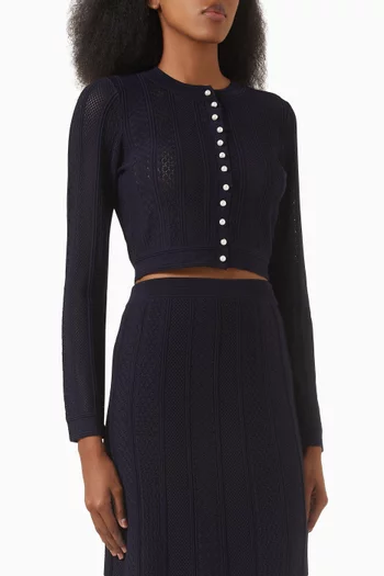 Crop Knit Top in Viscose Blend